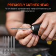 thumbnail image 2 of Yardwe 5pcs Hex Screwdriver Bits Set Ball End Drill Bits Alloy Steel Screwdriver Bits Ball Head Drill Bits Screwdriver Supplies, 2 of 4