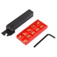 thumbnail image 2 of ZQ2020R-3 Lathe Grooving Turning Tool Holder + 10pcs SP300 Carbide Inserts + Wrench, 2 of 8