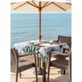 thumbnail image 2 of Outdoor Tablecloth with Umbrella Hole and Zipper, Blue Gnomes Christmas Square Table Cloth 60x60 Inch Waterproof Tablecloth, Xmas Tree Snowflake Winter Holiday Picnic Table Cover for Patio Camping, 2 of 7
