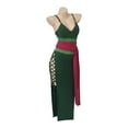 thumbnail image 3 of Female Zoro Green Sexy Dress With Belt Full Set Party Full Suit Outfit Women Adult, 3 of 7