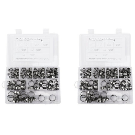 

304 Stainless Steel Single Ear Non-Steel Hose Clamp Classification Kit 256 Pieces