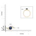 thumbnail image 4 of Angara Natural 1 Ct. Blue Sapphire with Diamond Classic Ring in 14K Yellow Gold for Women (Ring Size: 3), 4 of 9