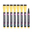 thumbnail image 1 of Uxcell Magnetic Liquid Chalk Markers, 8Pcs Whiteboard Markers Thin Wet Erase Chalk Pens Colorful Fine Tip with Dry Eraser for Whiteboard LED Note Board Blackboard Planning, Yellow, 1 of 6