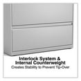 thumbnail image 6 of Alera Lateral File, 3 Legal/Letter/A4/A5-Size File Drawers, Light Gray, 36" x 18.63" x 40.25", 6 of 7