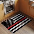 thumbnail image 3 of Rectangle Area Rug 2x3ft, Independence Day American Flag Non-Shedding Washable Area Rug, Stars and Stripes Retro Wood Non Slip Low-Profile Rugs for Living Room, Bedroom Dining Room, 3 of 9