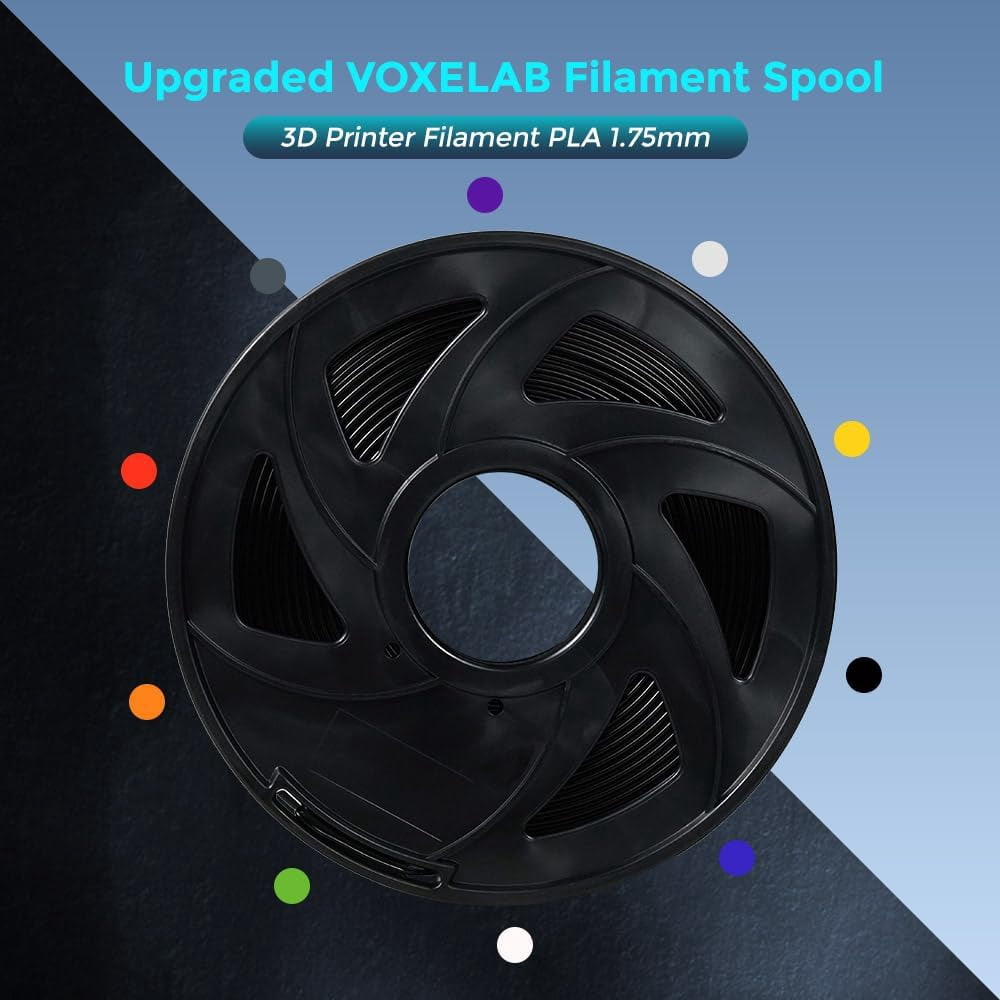 3D Printer Filament, 1.75mm PLA Pro (PLA+) Filament, Dimensional Accuracy +/- 0.02 mm, 3D Printing Material 1kg/ Spool, Compatible with FDM 3D Printer/Pen, Black