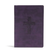 HOLMAN BIBLE STAFF KJV Rainbow Study Bible, Purple LeatherTouch (Hardcover)
