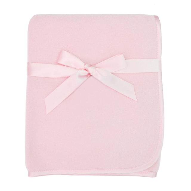 Manta de Forro Polar American Baby Company Rosa con Ribete de satén Similar a la Seda para Niños y N