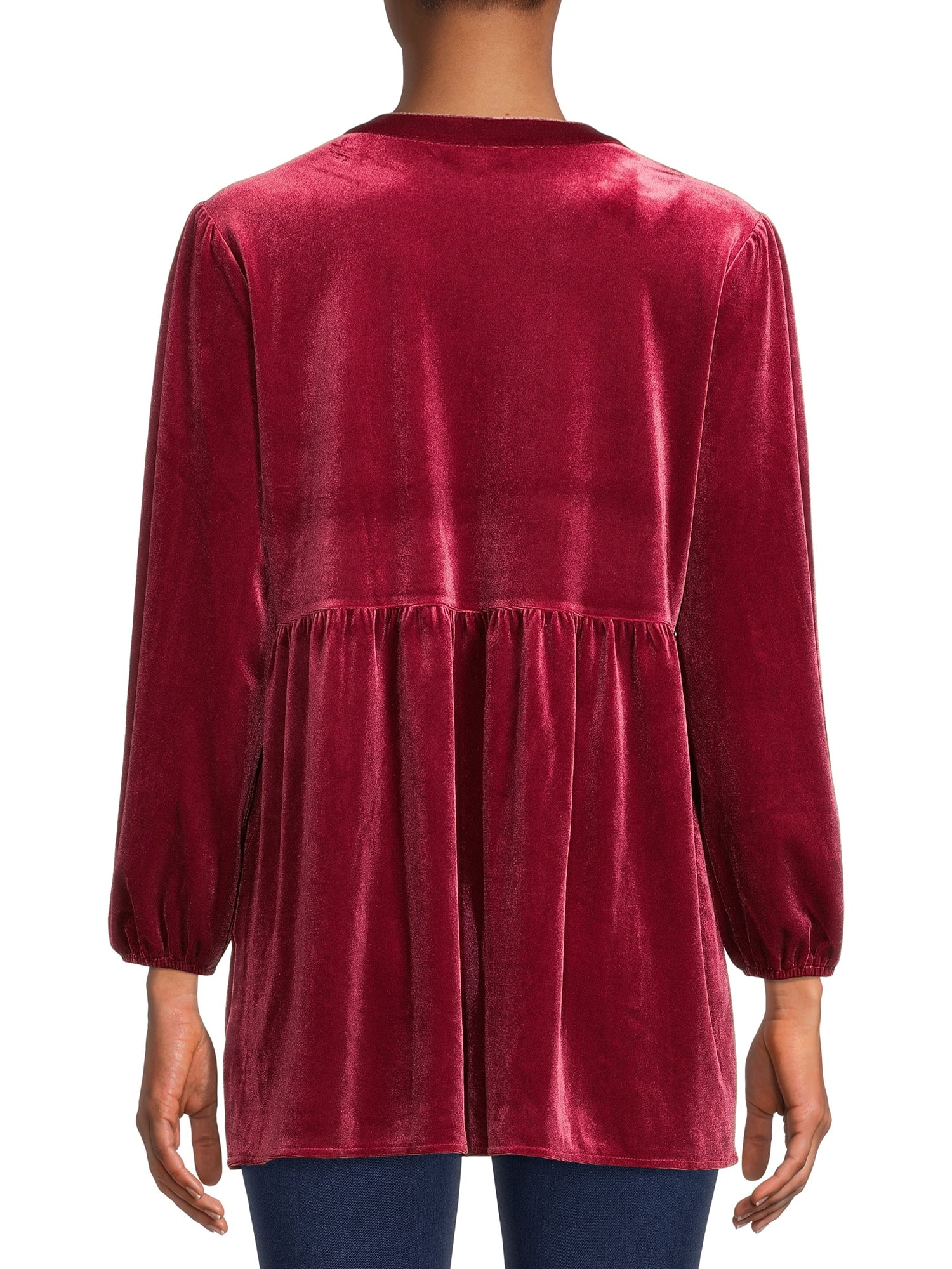 The Pioneer Woman Embroidered Velvet Empire Waist Top