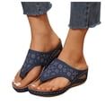 thumbnail image 2 of IUJSOY Sandales Orthopédiques pour Femmes, Sandales de Plage de Marche Rétro à Strass, Sandales de Plage d'Été à Enfiler, 2 of 9