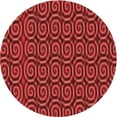 thumbnail image 1 of Ahgly Company Indoor Round Patterned Tomato Sauce Red Area Rugs, 3' Round, 1 of 6