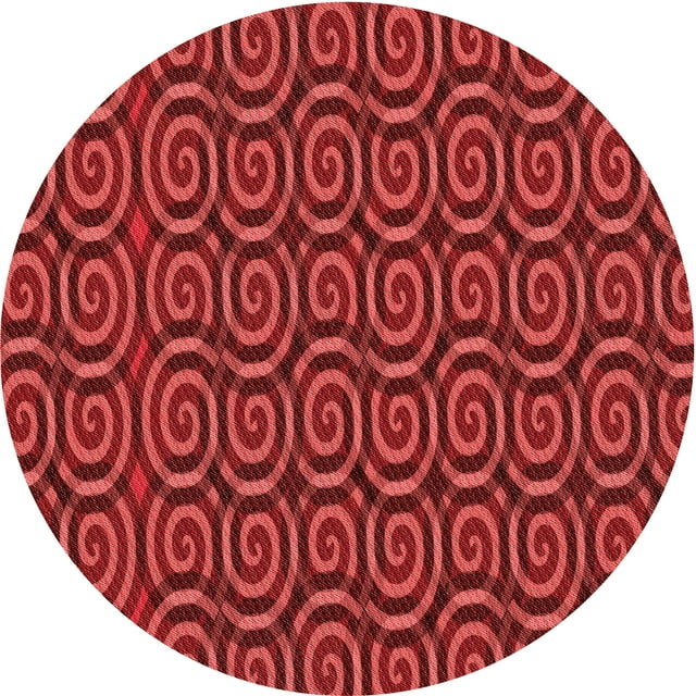 Ahgly Company Tapis d'Intérieur Lavables à la Machine, Carrés de Couleur Rouge, 3' Carré