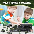 thumbnail image 5 of JoyStone 33 in 1 Military Truck Toy, Green Army Toy Set with Soldiers and Roadblocks, Mini Battle Truck Toy in Carrier Truck with Lights and Sounds, Gift for Toddler Boys Aged 3+, 5 of 8