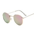 thumbnail image 1 of Gafas de sol redondas pequeñas de Metal para mujer, gafas de sol clásicas de viaje de marca Vintage, gafas de sol Retro a la moda para mujer Tan Jianjun unisex, 1 of 2