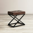 thumbnail image 2 of Global Archive Genuine Leather Ottoman, 2 of 9