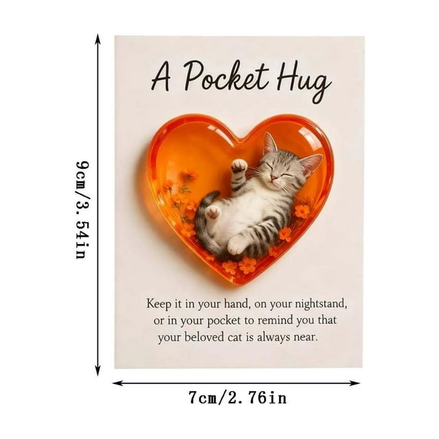 Memorial Pocket Keepsake Heart Resin Sleeping Angel with Forget-Me-Not Flowers and Sympathy Message Card