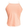 thumbnail image 5 of Women's Tank Tops 2025 New Summer Hollow Lace Sleeveless Solid Color Vest,Pink Women's Tanks & Camis M, 5 of 6
