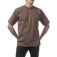 thumbnail image 3 of Pro Club Men's Heavyweight Cotton Short Sleeve Crew Neck T-Shirt,Brown,XL - Tall, 3 of 5