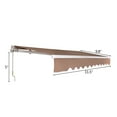 thumbnail image 6 of Topcobe 11.5' x 9.8' Patio Retractable Awning, Manual Exterior Sun Shade Deck Window Cover, Sandy Color, 6 of 9