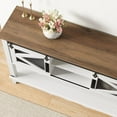 thumbnail image 4 of 46" Console Table with Cabinet, Entryway Table with Storage, Industrial Wood Hallway Sofa Table with Sliding Barn Doors, 4 of 7
