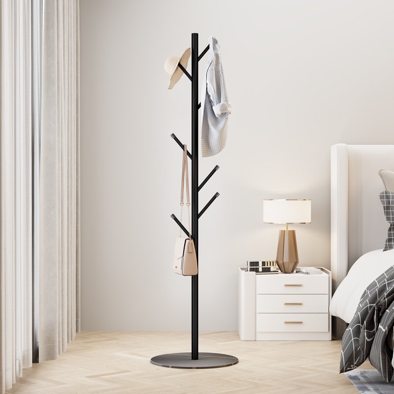 LIZEVINC Coat Rack, Adjustable Size coat Tree with 7 Hooks