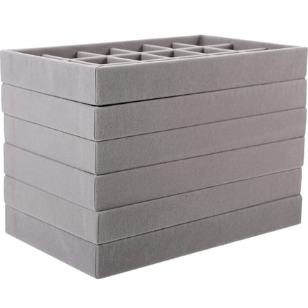 Milisten Jewelry Tray Organizer Jewelry Display Tool 1 Set 6Pcs 8.3X4.9X1In