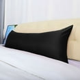 thumbnail image 6 of PiccoCasa Satin Body Pillowcase Silky Long Pillowcase for Hair and Skin, King Black, 6 of 8