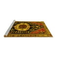 thumbnail image 2 of Ahgly Company Machine Washable Indoor Rectangle Medallion Yellow Traditional Area Rugs, 2' x 5', 2 of 4