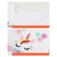 thumbnail image 4 of ENFLASH Little Girls Dress Flutter Sleeve Toddler Summer Unicorn Sundress Kids Tulle Party Dresses, 4 of 8
