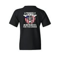 thumbnail image 3 of I Proudly Stand For The Flag Kneel For The Cross Front Back DT Youth Kids T-Shirt Tee, 3 of 4