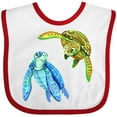 thumbnail image 3 of Inktastic Sea Turtles Swimming Together Boys or Girls Baby Bib, 3 of 4