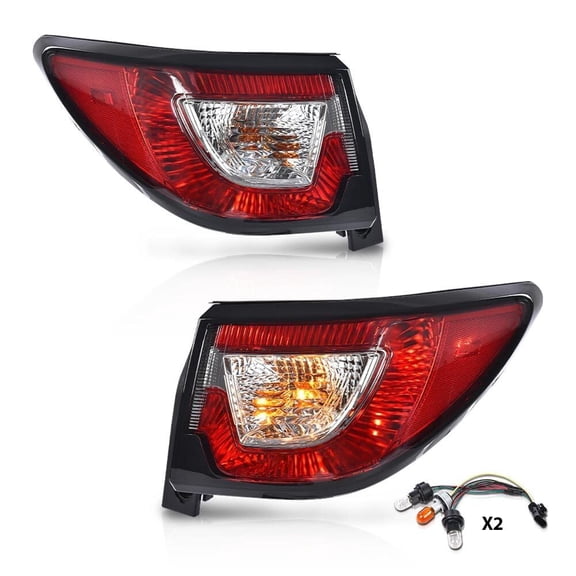 Suitable for Tail Lights w/Bulbs Compatible with Chevy Traverse 2013 2014 2015 2016 2017 Driver & Passenger Side 84266020,Clear Lens Faros Traseros Luces Traseras Rear Brake Lamps Assembly