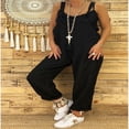 thumbnail image 3 of Pantalon Salopette Salopette Sarouel Rétro en Lin pour Femmes, 3 of 5