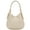 Beige, variant on Lightweight 3 Compartment Faux Leather Medium Hobo Bag (Dusty Pink)