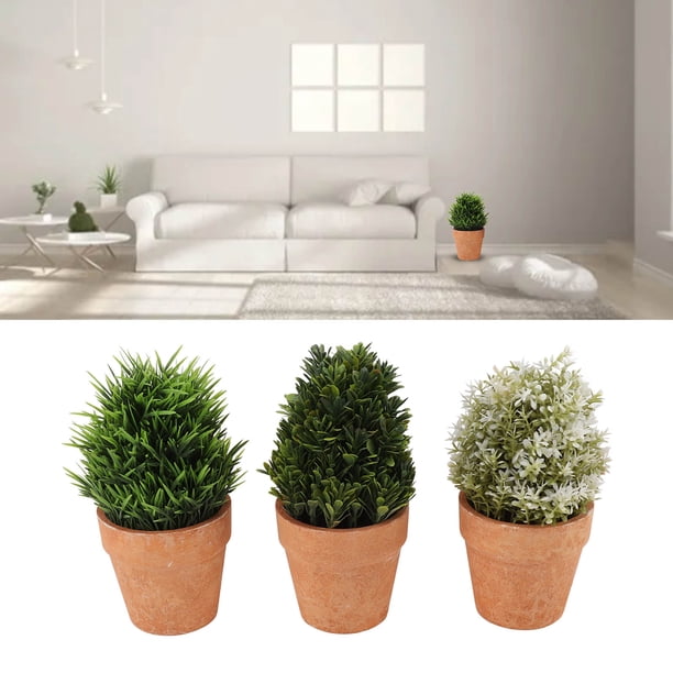 Planta Falsa De Interior, Plantas Artificiales En Maceta, 3 Piezas, Simulación Altamente Realista Respetuosa Con El Medio Ambiente Para El Hogar