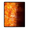 thumbnail image 2 of RYLABLUE Fire Blanket Fleece Throw Blanket for Sofa or Bed 58x80 inches, 2 of 3