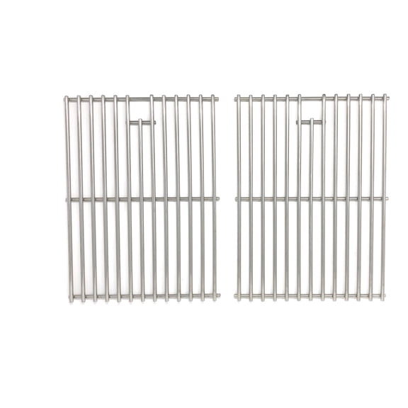 Replacement 304 Solid Stainless Steel Cooking Grates for Weber 551501, Gas Models, Set of 2