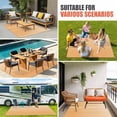 thumbnail image 4 of Orange Striped Outdoor Rug for Patio/Deck/Porch, Non-Slip Large Area Rug 6 x 9 Ft, Modern Minimalist Vertical Stripes Art Indoor Outdoor Rugs Washable Area Rugs, Reversible Camping Rug Carpet Runner, 4 of 8