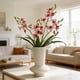 thumbnail image 4 of Artificial Cymbidium Orchid Faux Potted Plant Lifelike Silk Flowers Home Table Centerpiece Living Room Bedroom Hanging Garland Indoor Outdoor Decor, 4 of 6