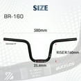 thumbnail image 3 of BUCKLOS Bike 25.4 High Riser 120mm/160mm Handlebars - Bicycle Aluminium Alloy Rise 580mm Handle Bars for Mountain Bike/MTB/Folding Bicycle/E-bike,Commuter bike, 3 of 6