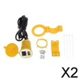 thumbnail image 1 of Colaxi 2xMotorcycle Mobile Charger USB mobile charger Single USB Car Charger Socket Yellow, 1 of 8