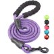 thumbnail image 2 of Correa resistente para perros de 5 pies con asa acolchada cómoda e hilos altamente reflectantes, correas para perros medianos y grandes, color morado, 2 of 3