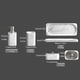 thumbnail image 2 of Cateissary Dispensador de caja de resina de jabón, herramientas de de cepillos de dientes, soporte de escritorio, bandeja de traje para el hogar, Juegos de accesorios de baño Taza Cateissary HA073017-02, 2 of 6