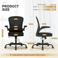 thumbnail image 3 of SELOOYE Office Chair, Ergonomic Desk Chairs 330LBS Capacity High Back Mesh Computer Chair with Flip-up Armrests, Comfy Work Chair with Adjustable Lumbar Support, Rolling Chair, 3 of 9