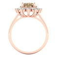 thumbnail image 4 of Halo Engagement Ring for Women - 2.72ct Yellow Moissanite in 18K Rose Gold Promise Ring, 4 of 6