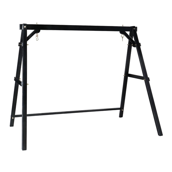 Zimtown Porch Swing Frame Swing Stand A-Frame 600lbs Wooden Black, 4FT