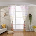 thumbnail image 2 of Cortina de cocina transparente Diseño de mariposa Cortina de cocina Puerta transparente Puerta Voile 39x79 Inch D, 2 of 9