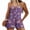 Purple Floral Print, variant on Ekouaer Rompers for Women Summer Casual Sleeveless Romper Boho Beach Vacation Clothes with Pockets Black S