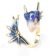 thumbnail image 3 of Minnieouse Vintage anillo abierto novia boda aniversario banquete nudillo moda joyería oficina personalizado presente azul Azul 20piezas, 3 of 6