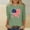 Green, variant on Cavosen USA Flag Shirts for Women Petite Red White and Blue 3/4 Sleeve Crew Neck Shirts American Flag Graphic Tops Lady XL Patriotic Casual T Shirts Independence Day Tunic Tees Patriotic Outfits
